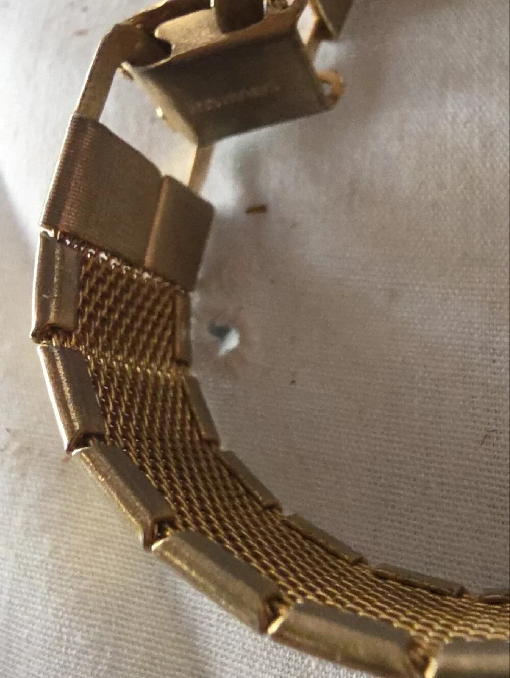 Sarah Coventry Gold-Tone Floral Engraved Stretch Bracelet